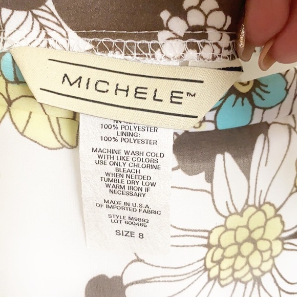 Michele White Floral Asymmetrical Summery Skirt - Picture 9 of 9